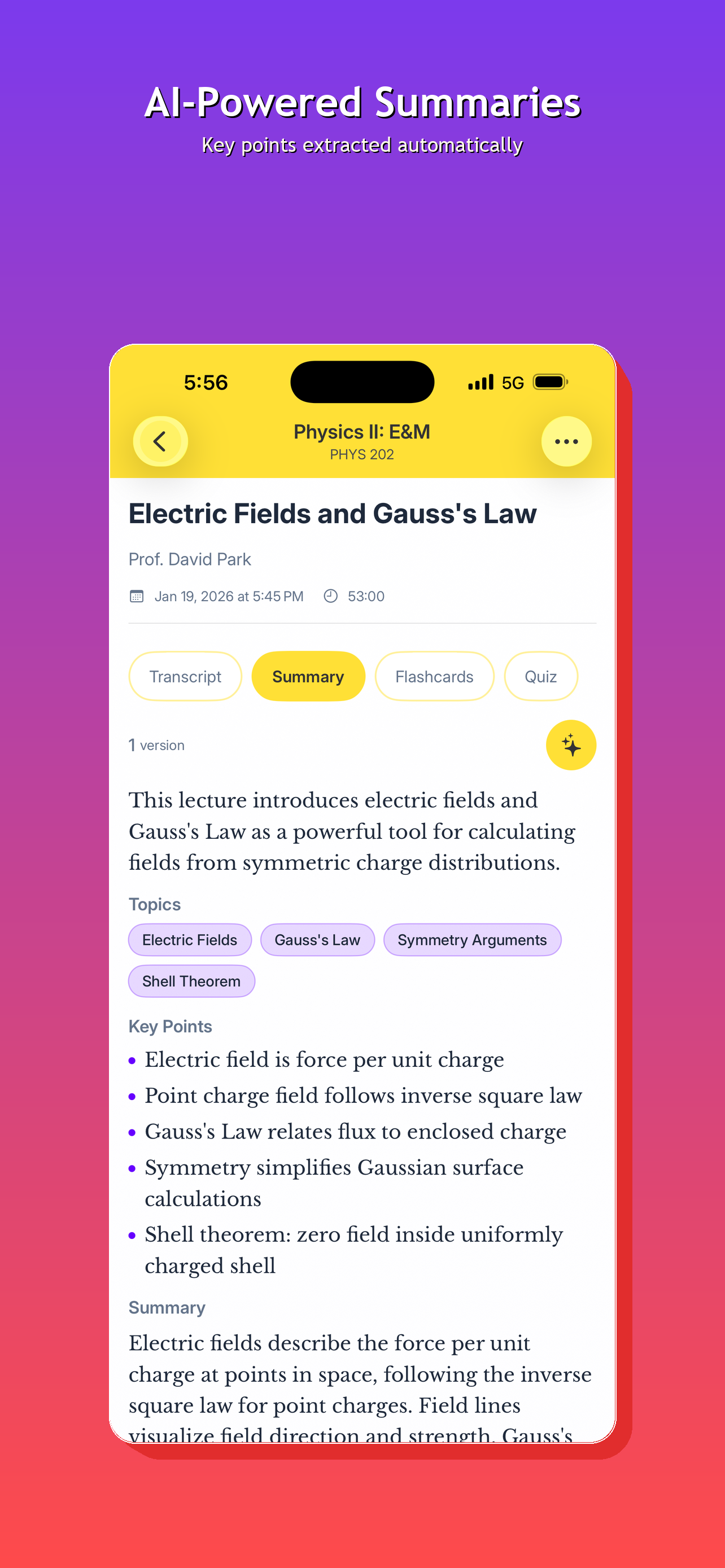 AI-powered summaries