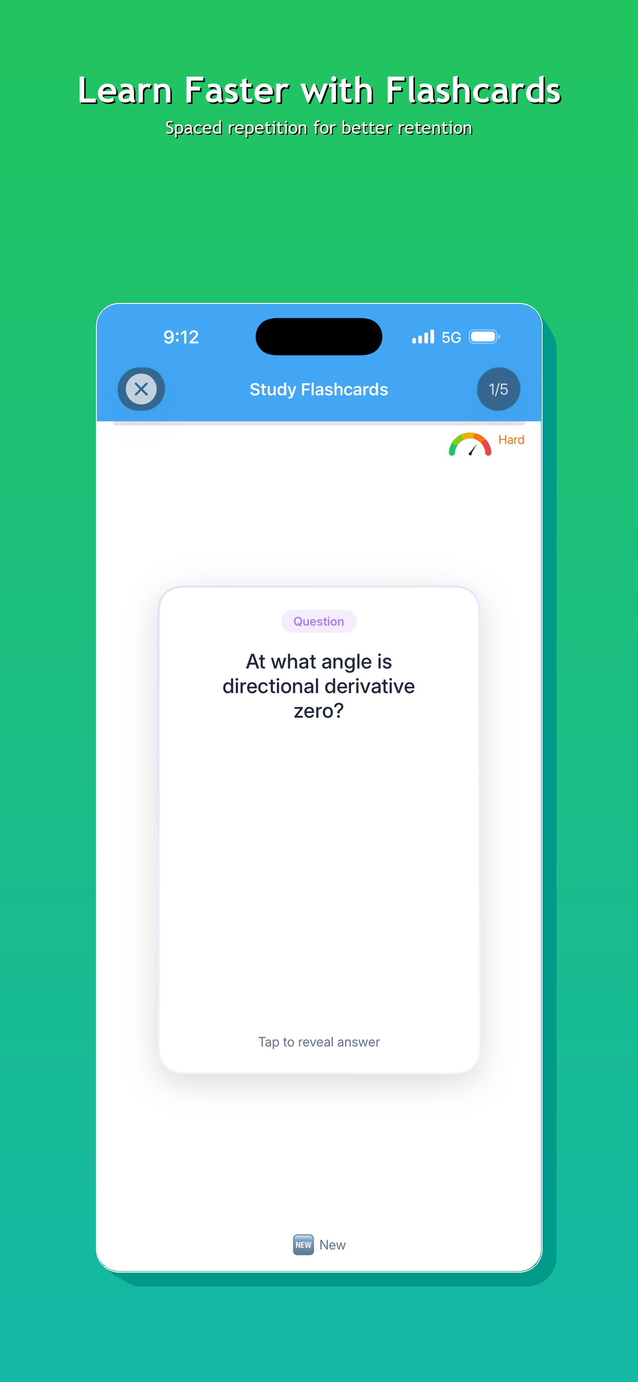 Instant flashcards