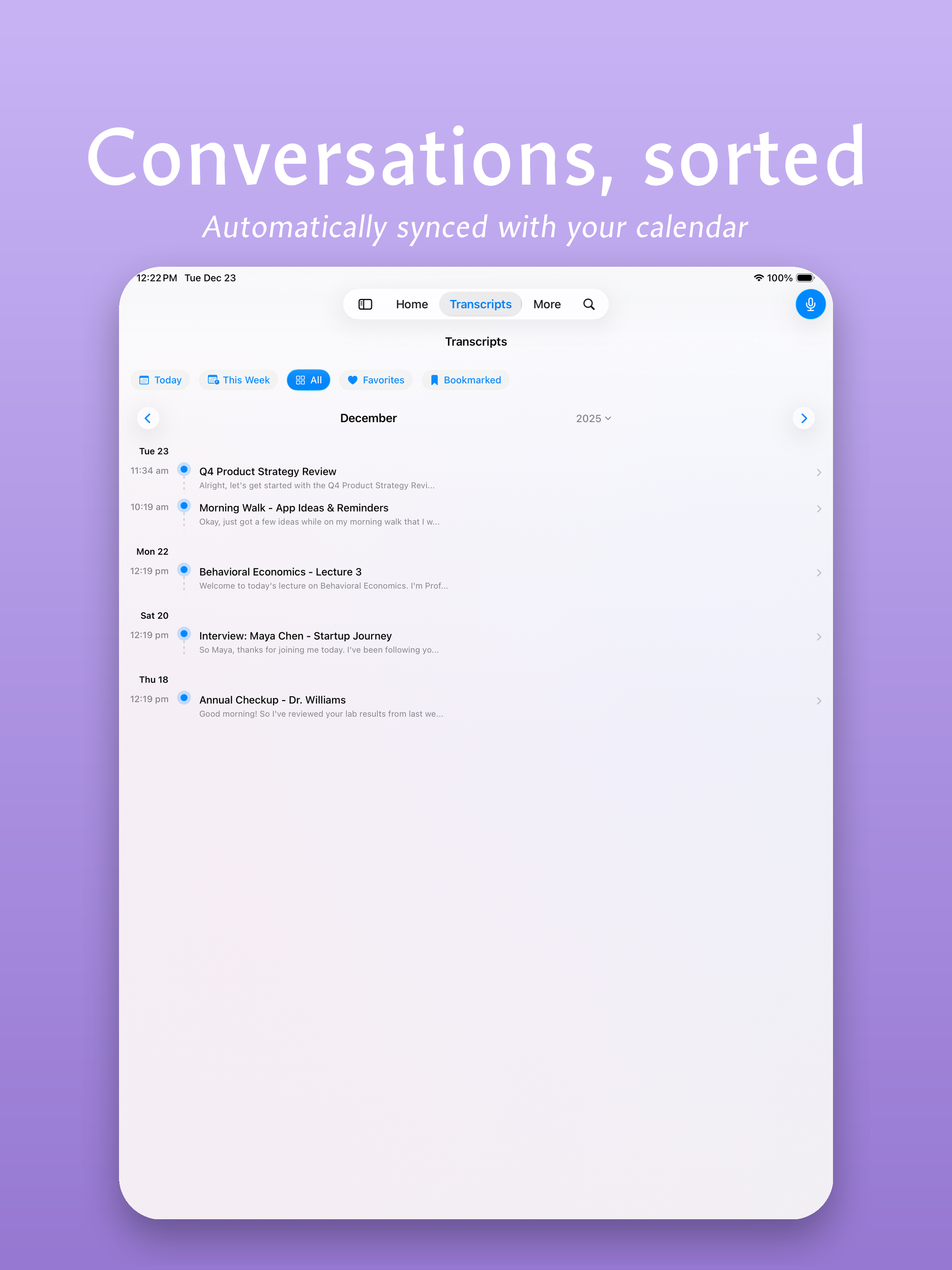 Scriba on iPad - Organization